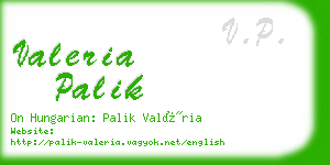 valeria palik business card